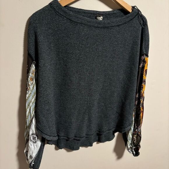 Free People Blossom Thermal Patchwork Top- Size XS - Picture 6 of 13